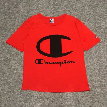 Champion 반팔 티셔츠 레드 면 스트릿 미국제 062701