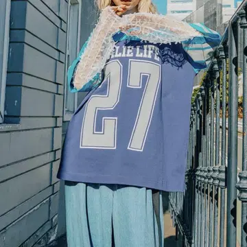 레이어드 넘버링 티셔츠 니코앤드