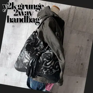 y2k grunge 2way black denim one shoulder