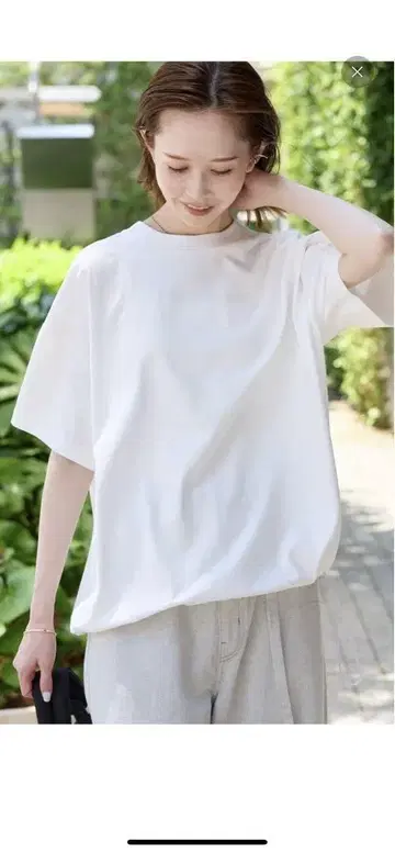 저널 스탠다드 shirring 티셔츠 화이트