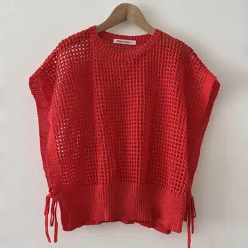 Maglia Stella 메쉬 니트 베스트 레드