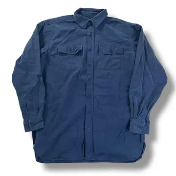 00s L.L.Bean 샤모어 크로스 셔츠 플란넬 구제 의류 블루 L