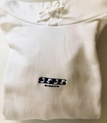 ExWHYZ 로고 자수 후드티 화이트 L 사이즈