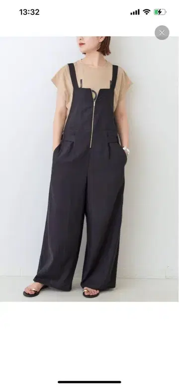 Spick and Span 린넨 레이온 지퍼 살로펫