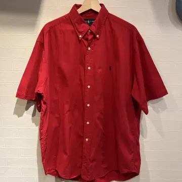 90s 랄프 로렌 랄프 BLAKE 블레이크 반팔 셔츠 사이즈 L 빨간색