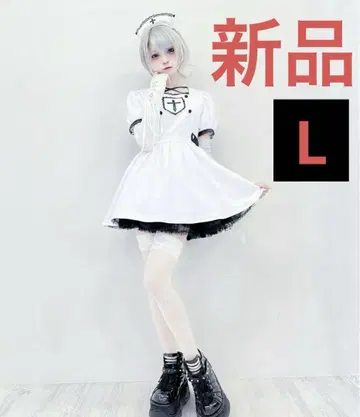새상품 있잖아. 메이드 간호사 L 화이트 시마무라 저지 코스프레