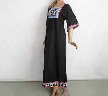 세미놀 패치워크 드레스 원피스 70s t vintage 레어