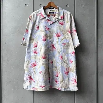 NAUTICA 노티카 알로하 셔츠 꽃무늬 보태니컬 반팔 셔츠