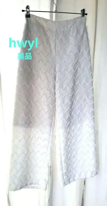 hwyl 휴일 프린지 자카드 와이드 팬츠 와이드 팬츠