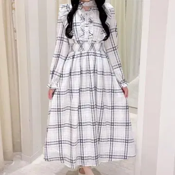 evelyn 오리지널 체크 프릴 OP 양산형 지뢰 스나계