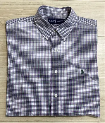Ralph Lauren 체크 무늬 버튼 다운 셔츠 L