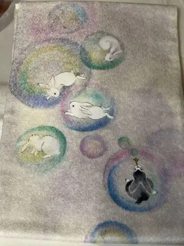 나고야 오비 토끼 샤봉 방울 손그림
