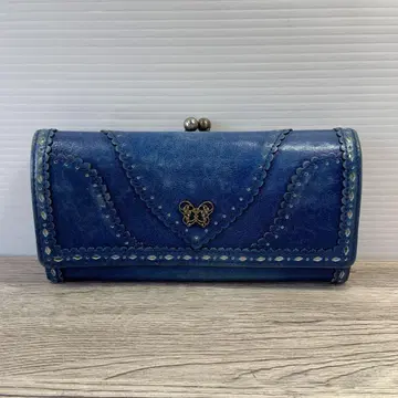 ANNA SUI 안나수이 가마구치 장지갑 지갑 블루 나비 버터플라이