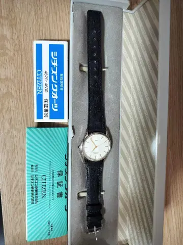 미사용 새상품 CITIZEN FORMA 4630 아날로그 시계 블랙 가죽