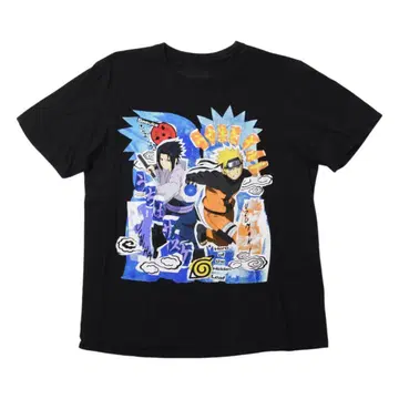 나루토 NARUTO 프린트 티셔츠 M 애니메이션 빈티지 사스케