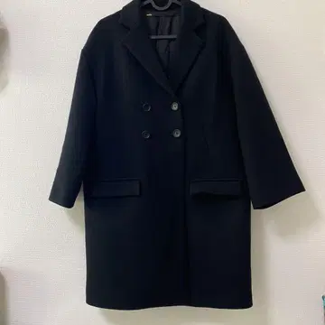 뮬러 블랙 더블 브레스트 코트 36