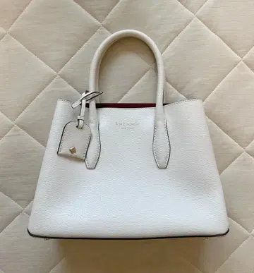 새상품급 kate spade new york 화이트 가죽 미니 토트백