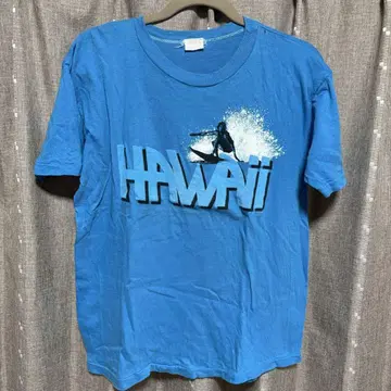 y062806 HAWAii 티셔츠 얇은 소재 로고 여름