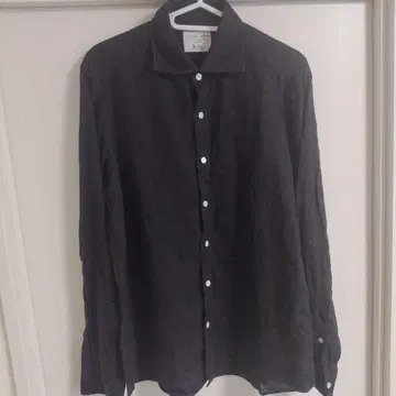 브리라펠 일구스토 린넨 블랙 긴팔 셔츠 M