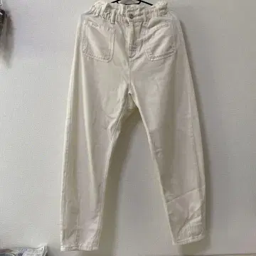 자라 화이트 슬림 핏 팬츠 EUR34