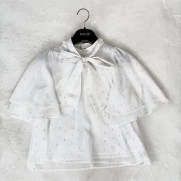 Noela 노엘라 라메 컷 자카드 블라우스 화이트 화이트