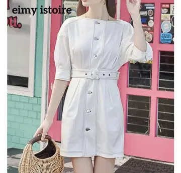eimy istoire (에이미 이스트 월) 레트로 데님 미니 원피스