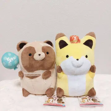 너구리와 여우 봉제 인형 ~5주년~ 2개 세트