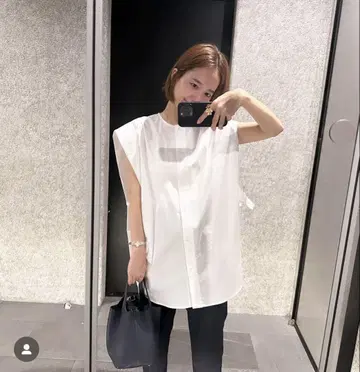 yori 웨지 라인 블라우스
