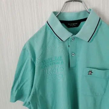Munsing wear 피케 셔츠 반팔 로고 남성용
