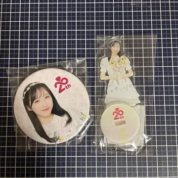 오구리 유이 AKB48 [48일] 기념 스크래치 아크릴 스탠드 & 캔뱃지