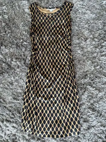 Diane von Furstenberg 기하학 패턴 슬리브리스 드레스