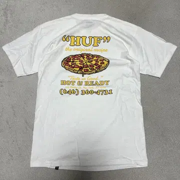 레어 HUF 하프 피자 프린트 티셔츠 S