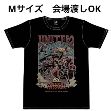 B'z UNITE02 맨위즈 콜라보 티셔츠 M 사이즈 라이브 굿즈
