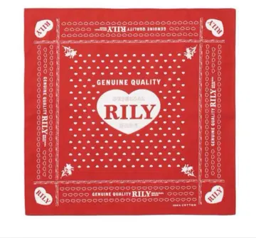 반다나 이마이치 류지 Heart Logo Bandana RED rily
