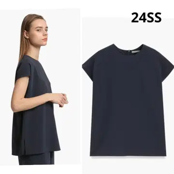 새상품급 theory luxe 24SS LIVE2 SOREN 네이비 38