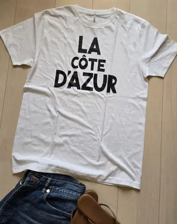 미사용 새상품 UNITED ARROWS COTE DAZUR 로고 티셔츠