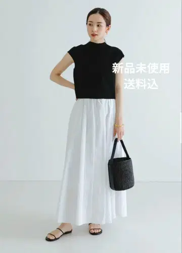 URBAN RESEARCH 코튼 개더 볼륨 스커트