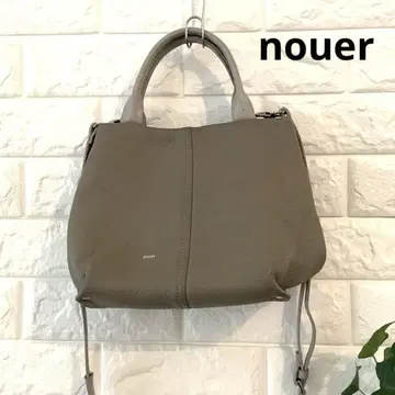 nouer 누에르 그레이 가죽 숄더백