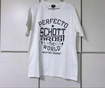 schott 프론트 프린트 티셔츠 화이트