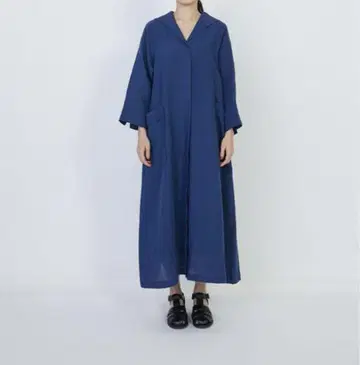 LOISIR 그런지 린넨 세일러 카라 원피스