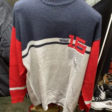 Pure Playaz Vintage 니트 스웨터 자수 로고 하이넥 L