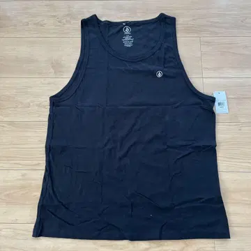 VOLCOM 블랙 탱크탑 L 볼콤 블랙 슬리브리스 스케이트보드