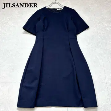 JILSANDER 질 샌더 코쿤 원피스 드레스 스트레치 네이비