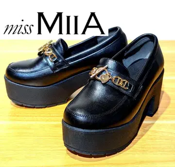 댓글 주목 missMIIA 미스미아 비트 로퍼 통굽 블랙 MA3723