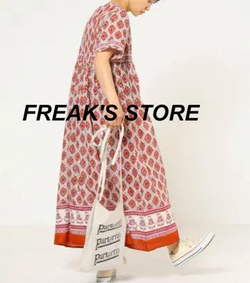 FREAK'S STORE 프릭스 스토어 목판 프린트 롱 원피스