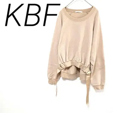 KBF 베이지 드로우 스트링 트레이닝복 밑단 벨트 디자인 캐주얼