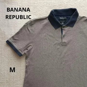 [ BANANA REPUBLIC ] 피케 셔츠 M 보더 코튼
