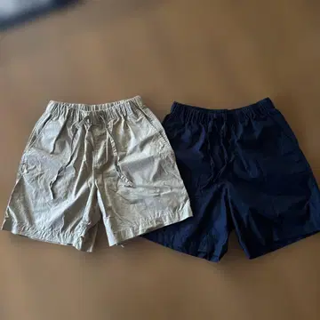 베이지 네이비 숏팬츠 2개 세트