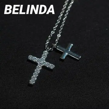 [정품 미사용 새상품] BELINDA 베린다 2연 크로스 목걸이 실버