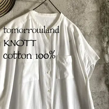 KNOTT 노 BIG 튜닉 원피스 화이트 코튼 루즈한 사이즈
